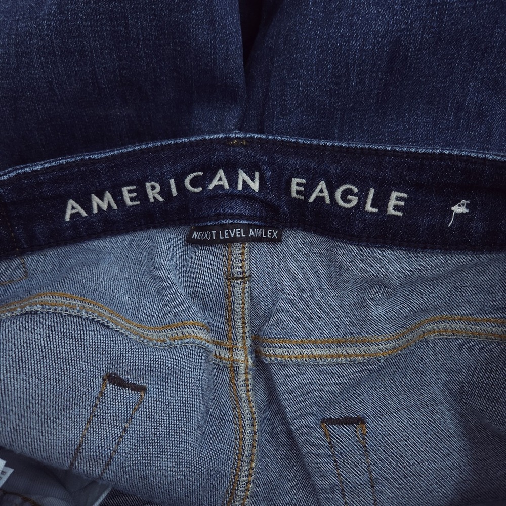 American Eagle Slim Taper Jeans Next Level Airflex Stretch Dark Wash 32 x 34 - Picture 12 of 14